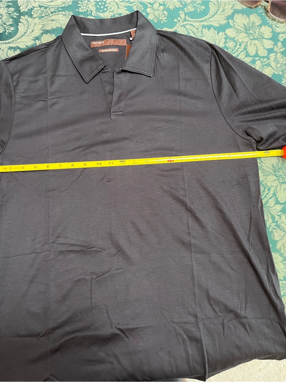 Perry Ellis Men's Solid Black Polo